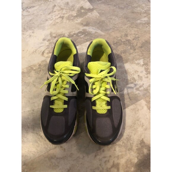 Nike Men's Flywire Athletic Running Low Top Sneakers Size 12US Grey/Neon Green - Picture 1 of 10